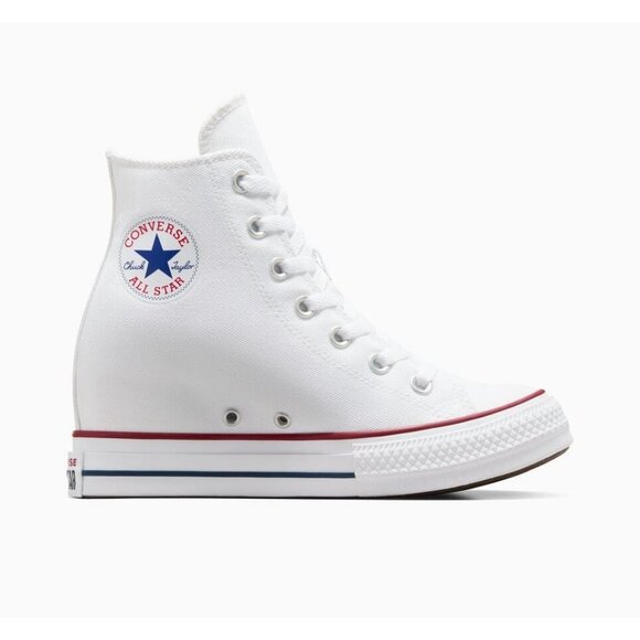 Converse Shoes - Converse Chuck Taylor All Star Wedge Hi Sneakers Womens 8 White Red Navy
